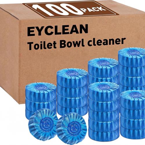 EYCLEAN 100 Pack Toilet Bowl Cleaner Tablets, Long-Lasting Blue Bathroom Toilet Tank Cleaner